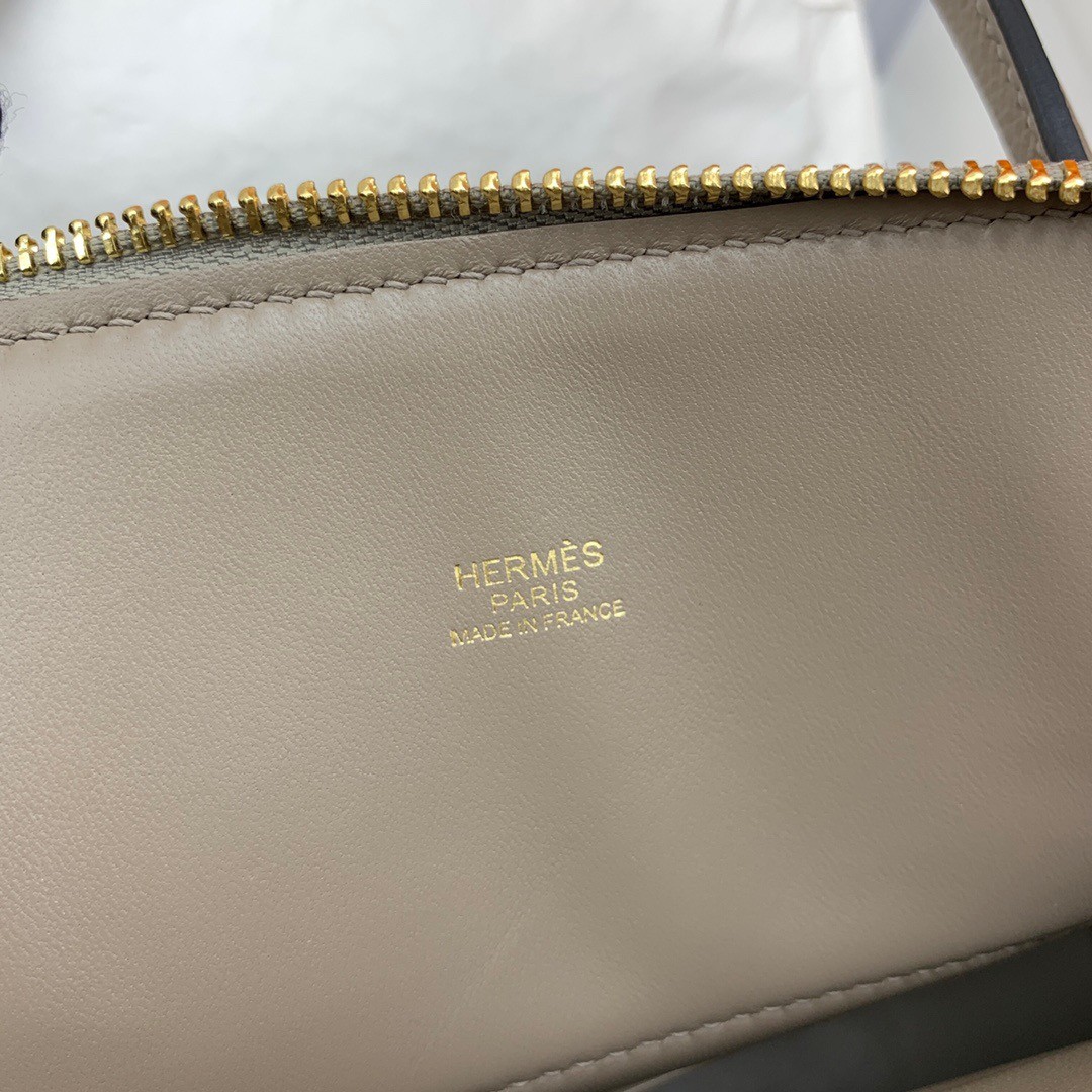 H**mes bolide 1923 27 handmade bag in gris asphalt epsom calfskin