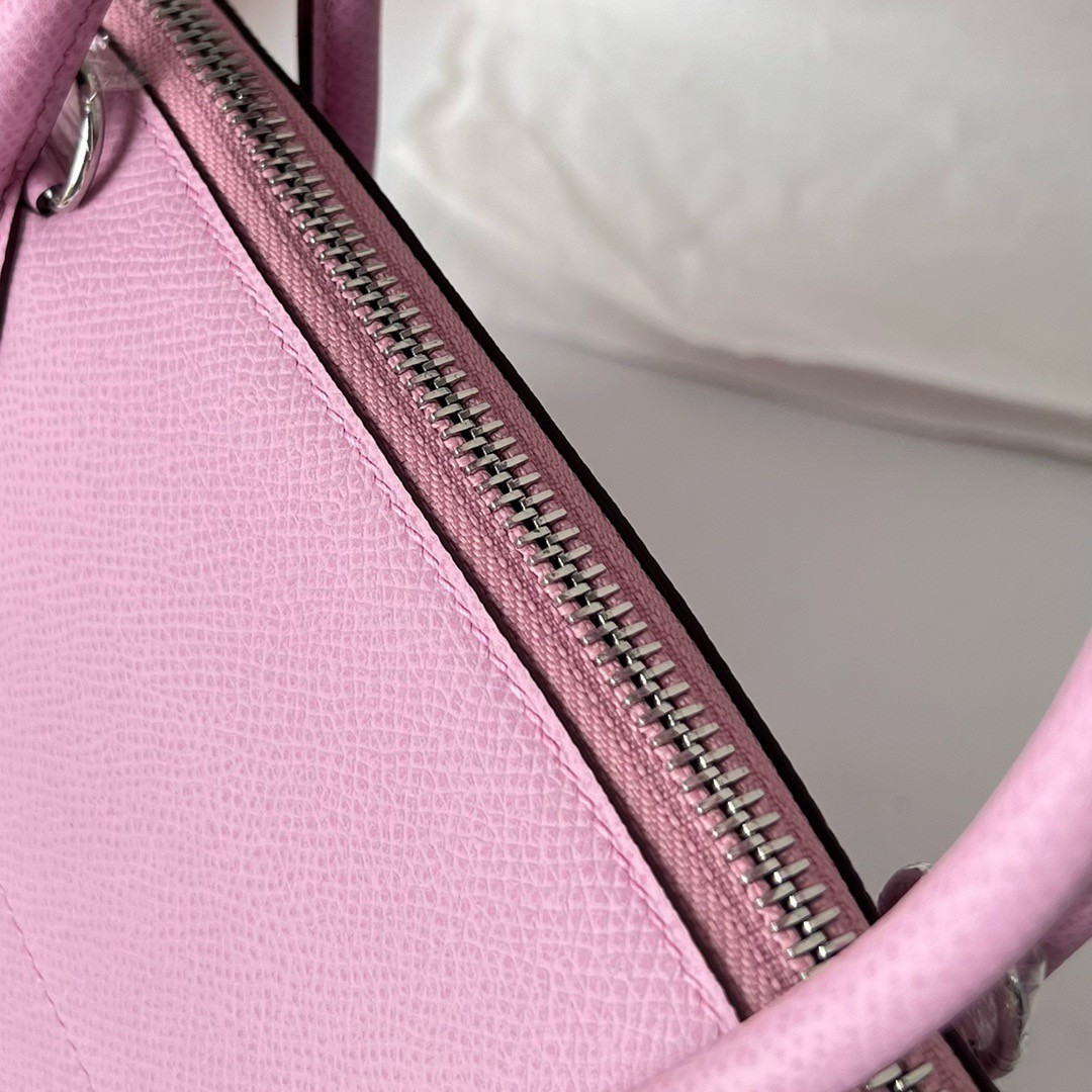 H**mes bolide 1923 27 handmade bag in mauve sylvestre epsom calfskin