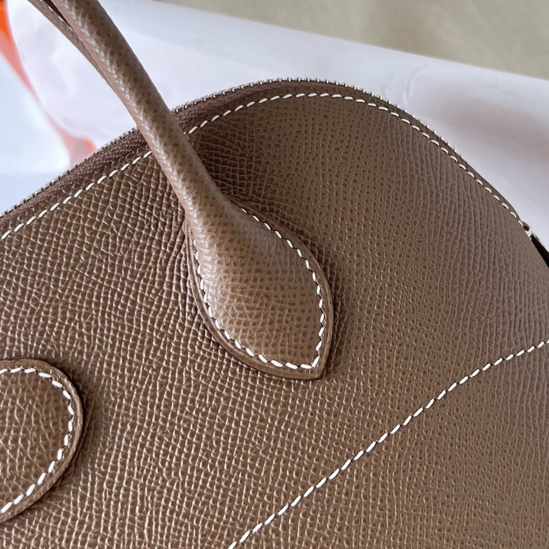 H**mes bolide 1923 27 handmade bag in taupe epsom calfskin
