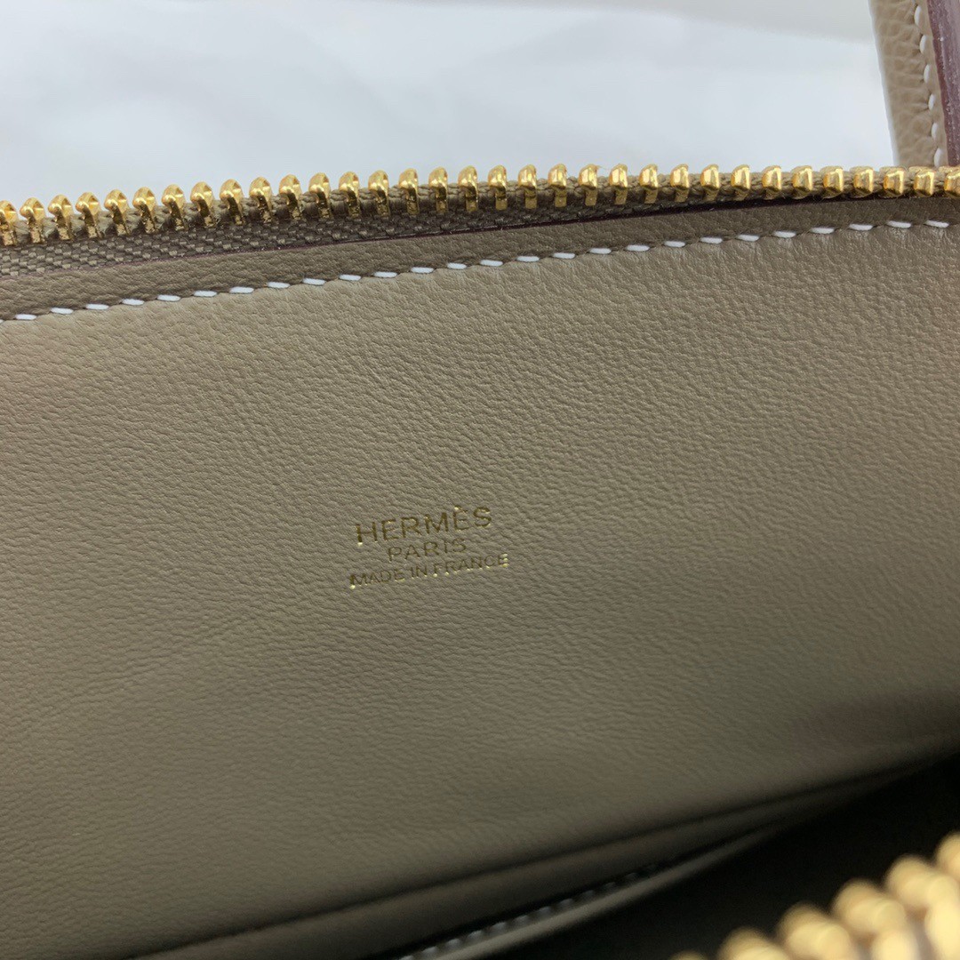 H**mes bolide 1923 27 handmade bag in taupe epsom calfskin