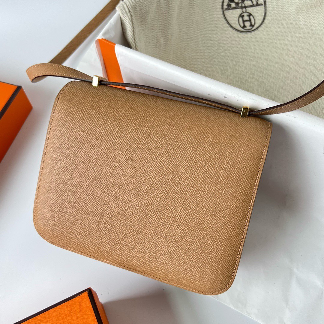 H**mes constance 18 handmade bag in chai epsom calfskin