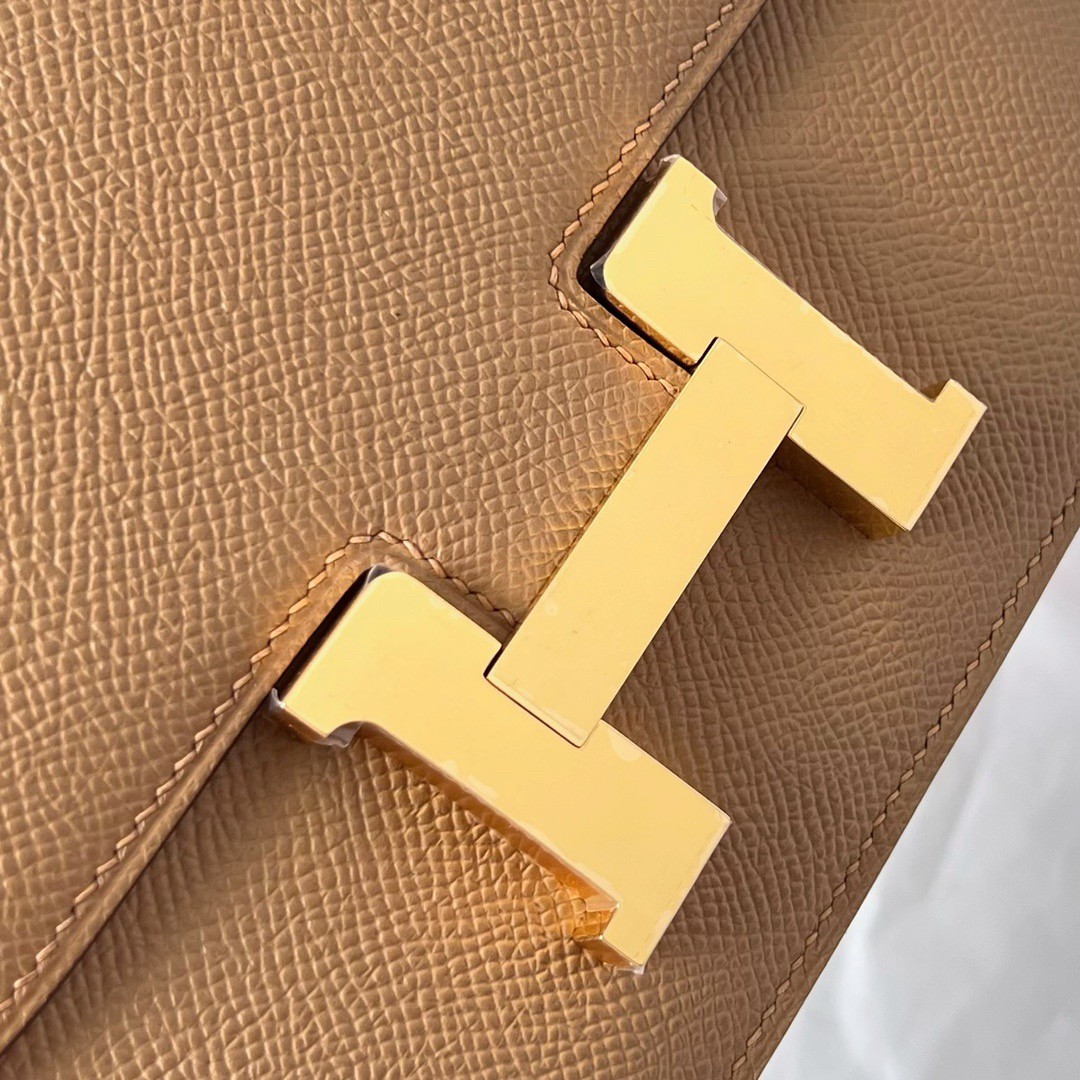 H**mes constance 18 handmade bag in chai epsom calfskin