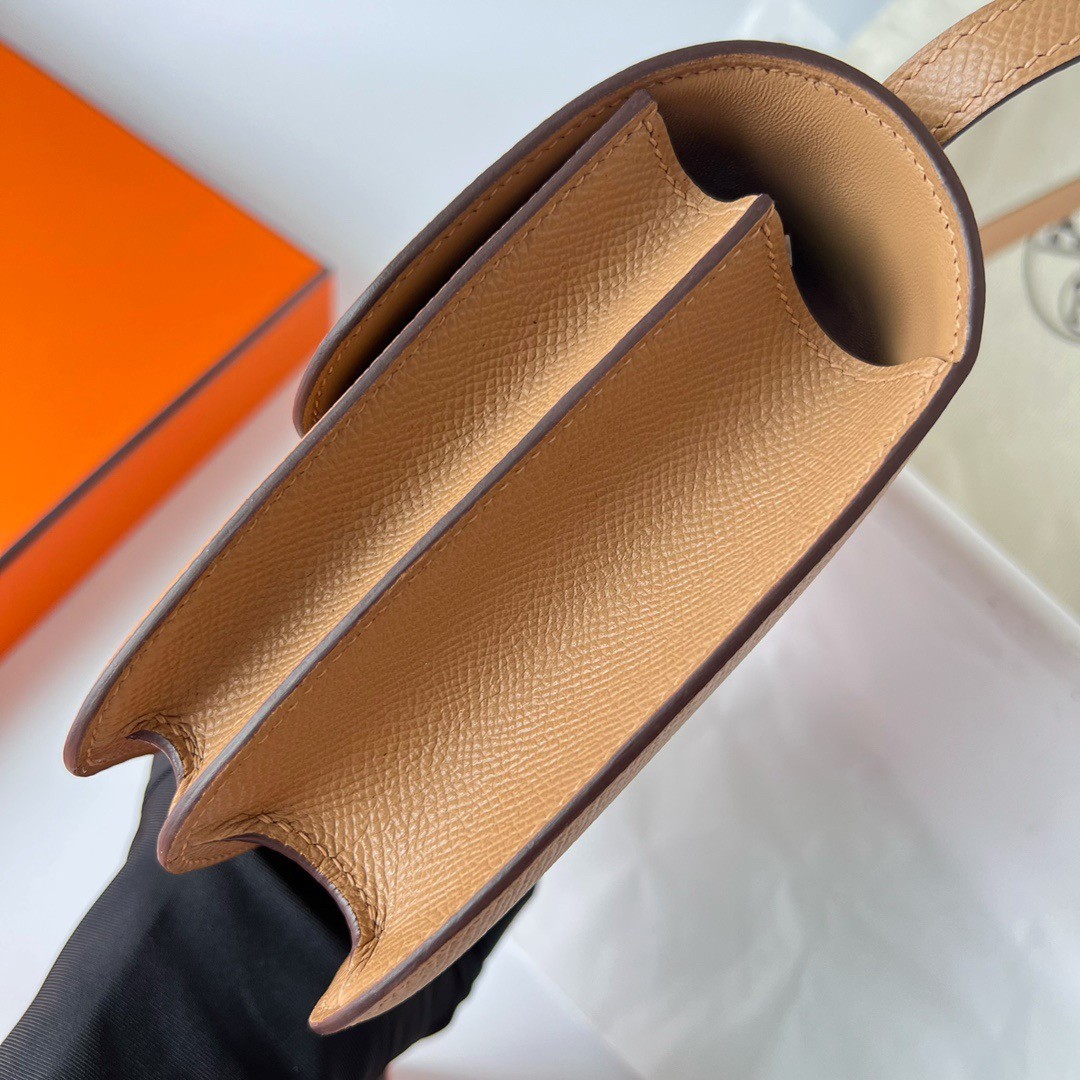 H**mes constance 18 handmade bag in chai epsom calfskin