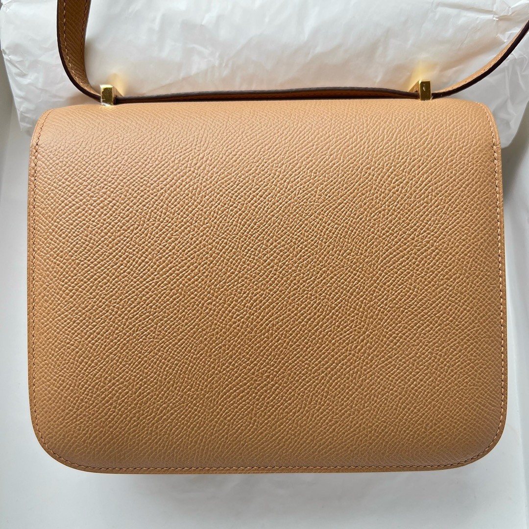 H**mes constance 18 handmade bag in chai epsom calfskin
