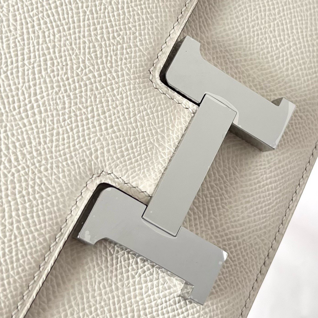 H**mes constance 18 handmade bag in nata epsom calfskin