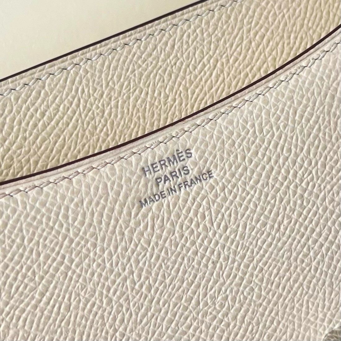 H**mes constance 18 handmade bag in nata epsom calfskin