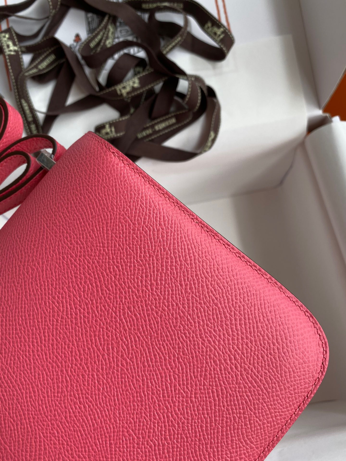 H**mes constance 18 handmade bag in rose lipstick epsom calfskin
