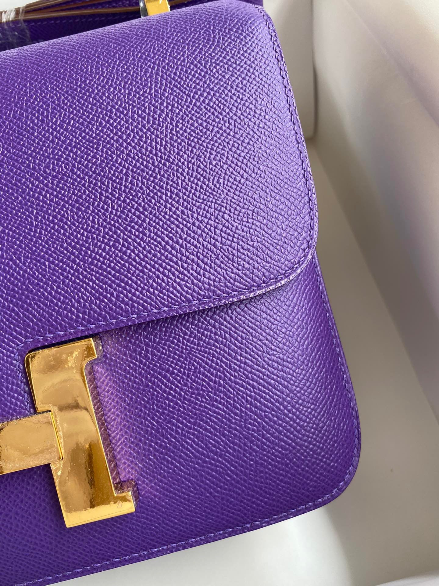 H**mes constance 24 handmade bag in crocus epsom calfskin