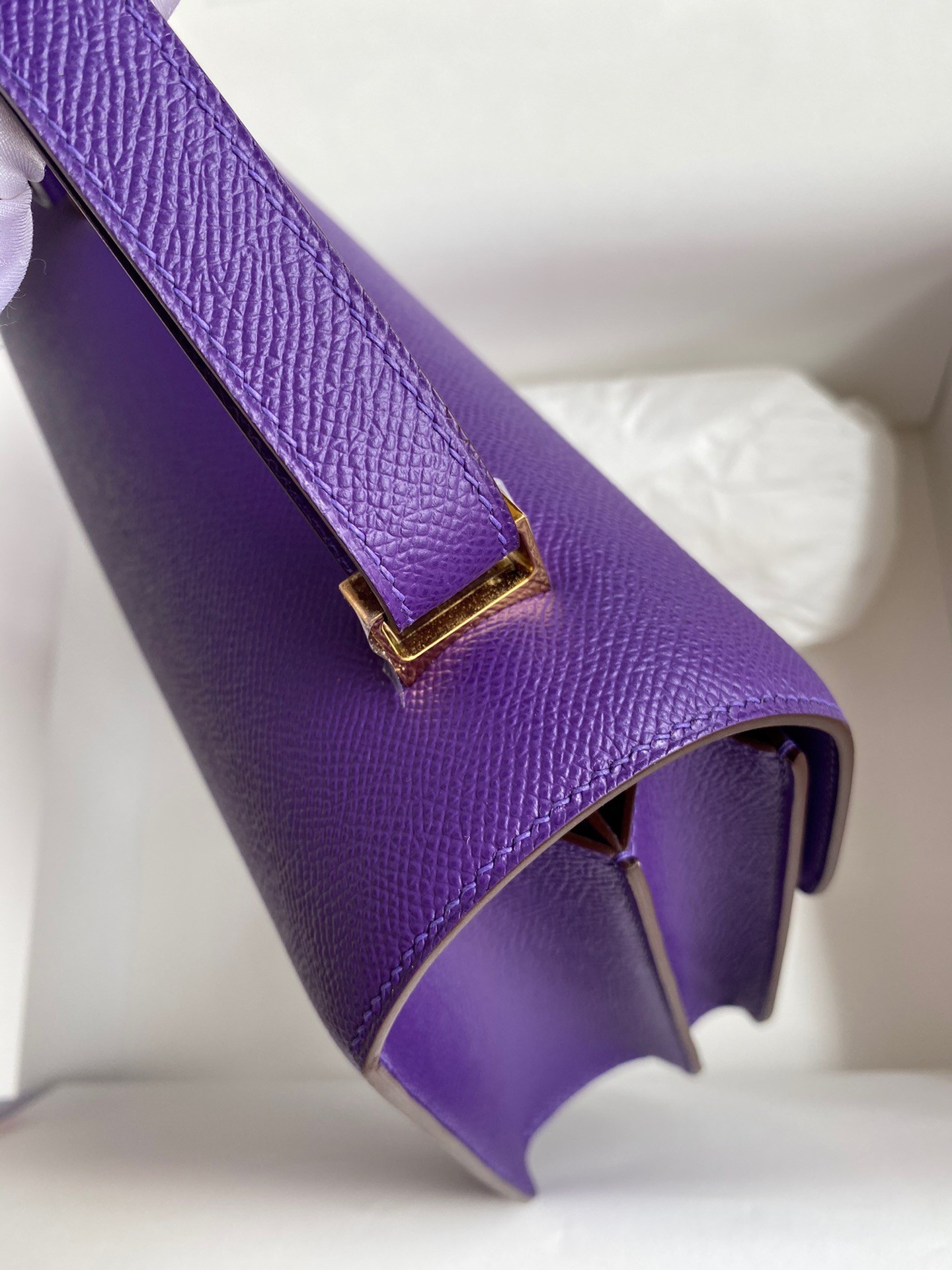 H**mes constance 24 handmade bag in crocus epsom calfskin