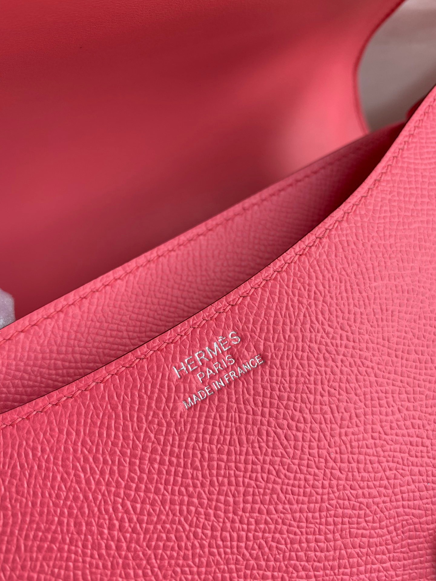 H**mes constance 24 handmade bag in rose lipstick epsom calfskin
