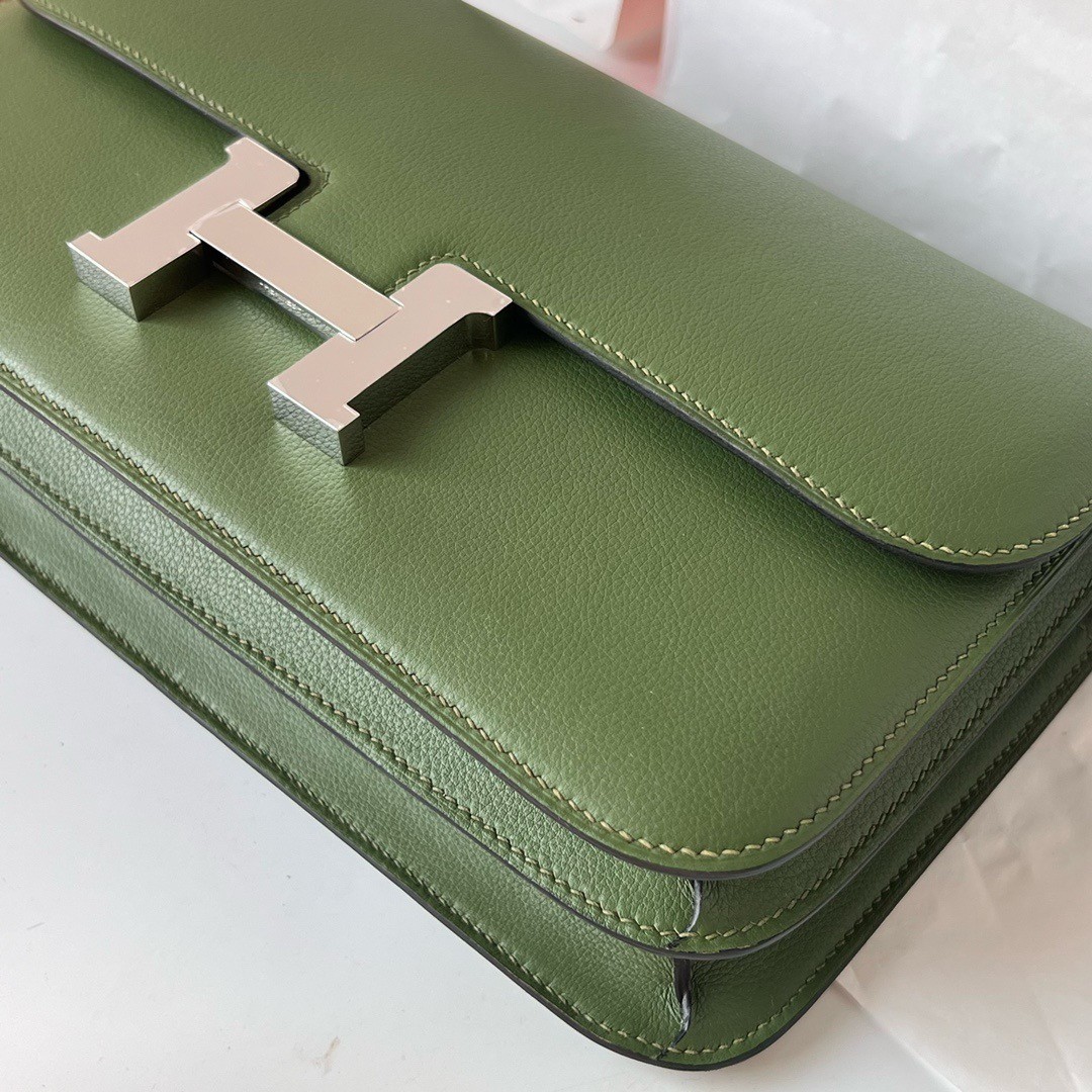 H**mes constance elan handmade bag in canopee evercolor calfskin
