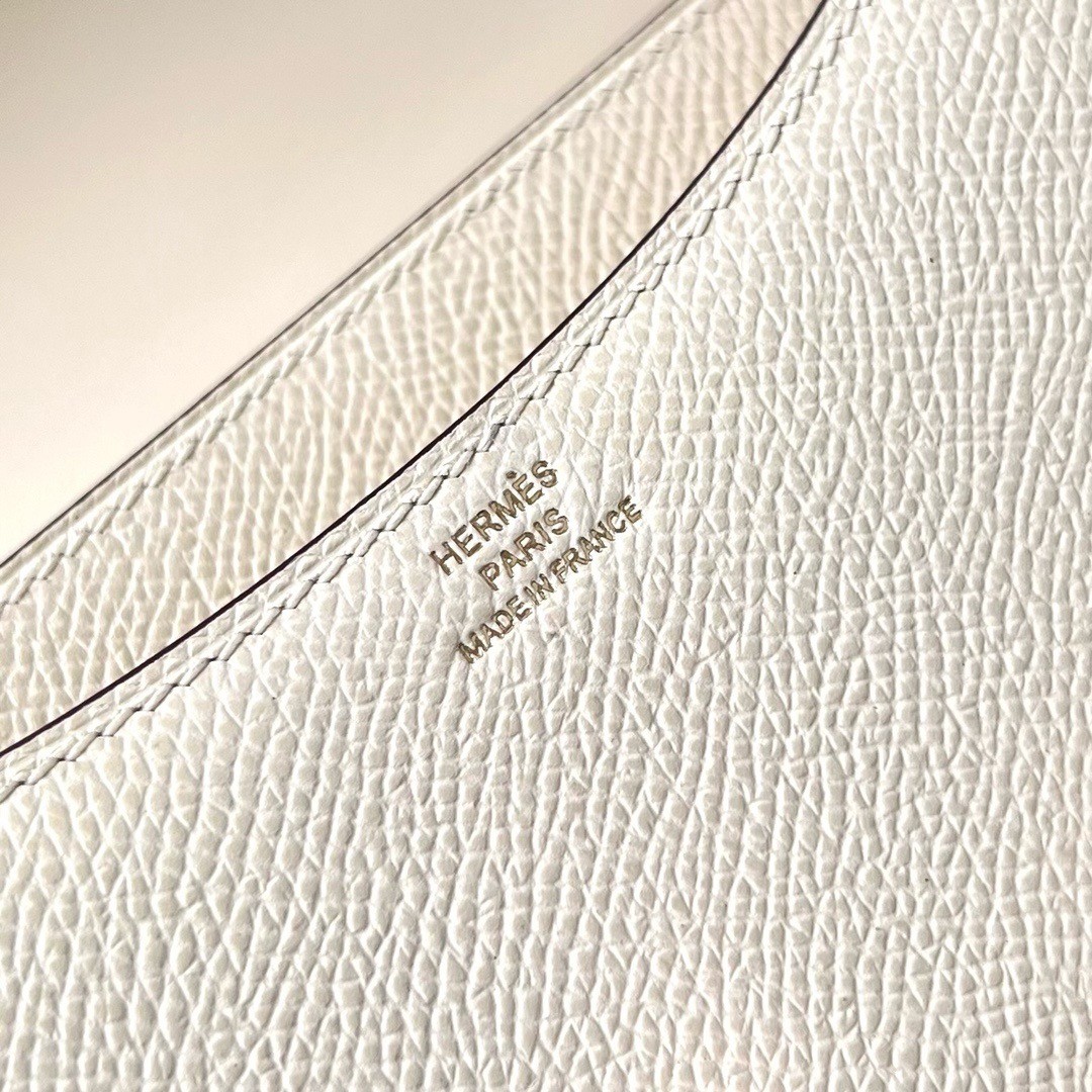 H**mes constance 1-18 mirror bag in nata epsom calfskin