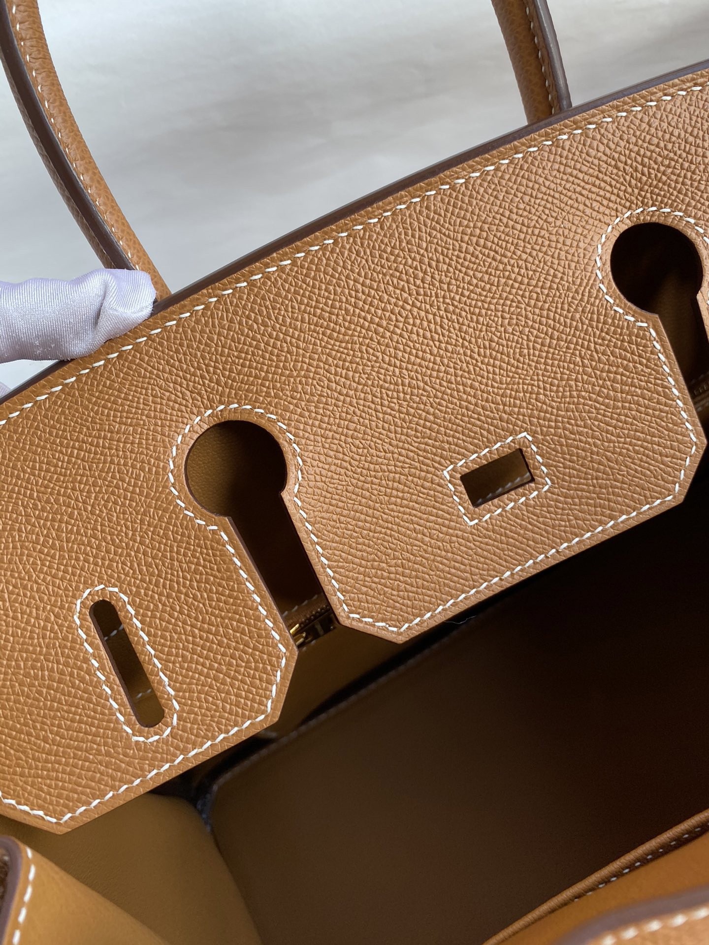 H**mes birkin 30 retourne handmade bag in gold epsom calfskin