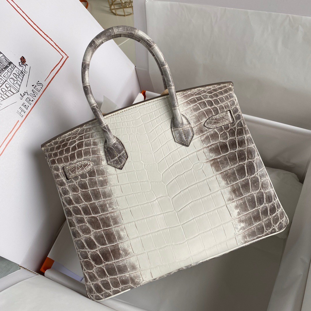 H**mes diamond birkin 30cm bag in himalaya niloticus crocodile skin