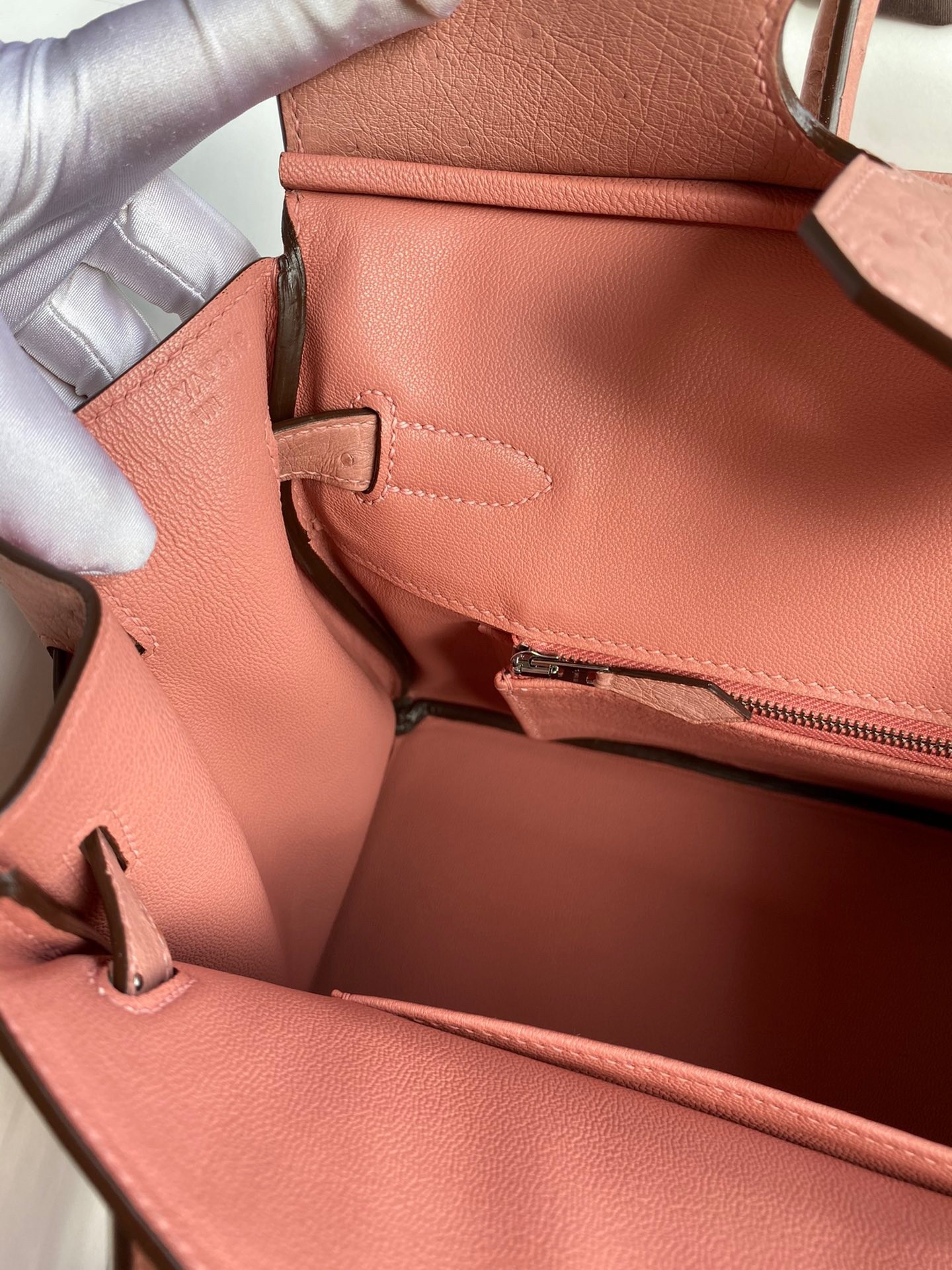 H**mes birkin 30 retourne handmade bag in terre cuite ostrich leather