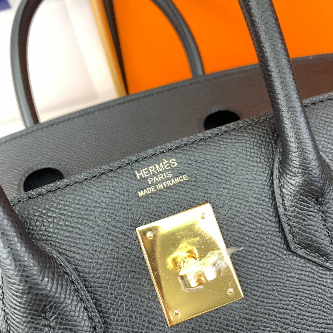 H**mes birkin 30 sellier handmade bag in black epsom calfskin