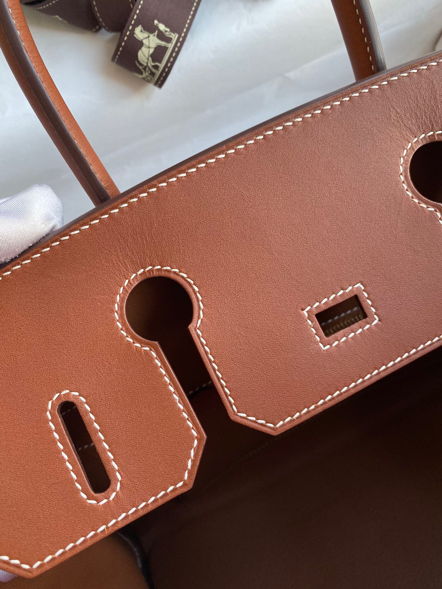 H**mes birkin 30 handmade bag in toile & gold swift leather