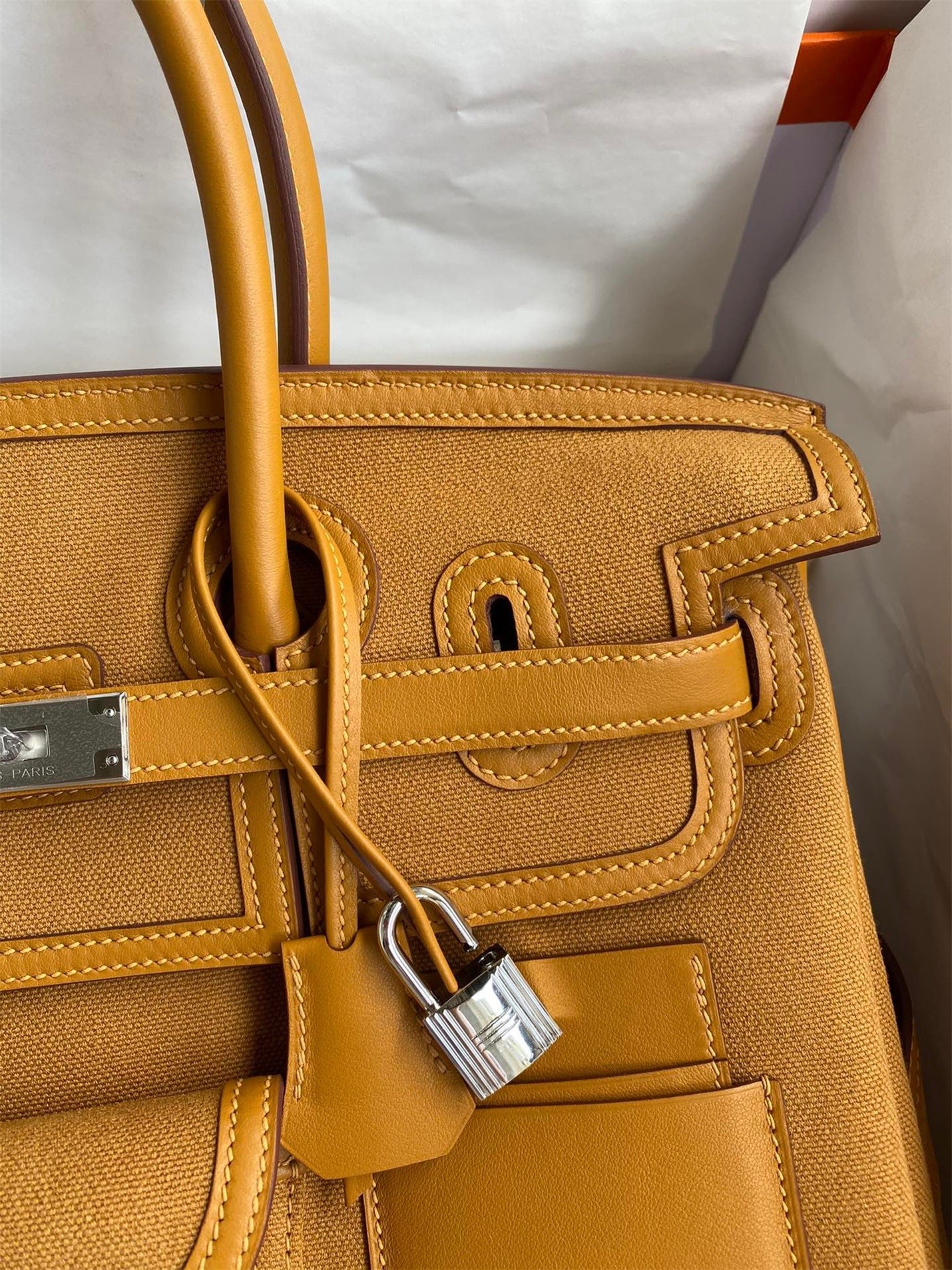 H**mes cargo birkin 35cm limited-edition bag in sesame canvas