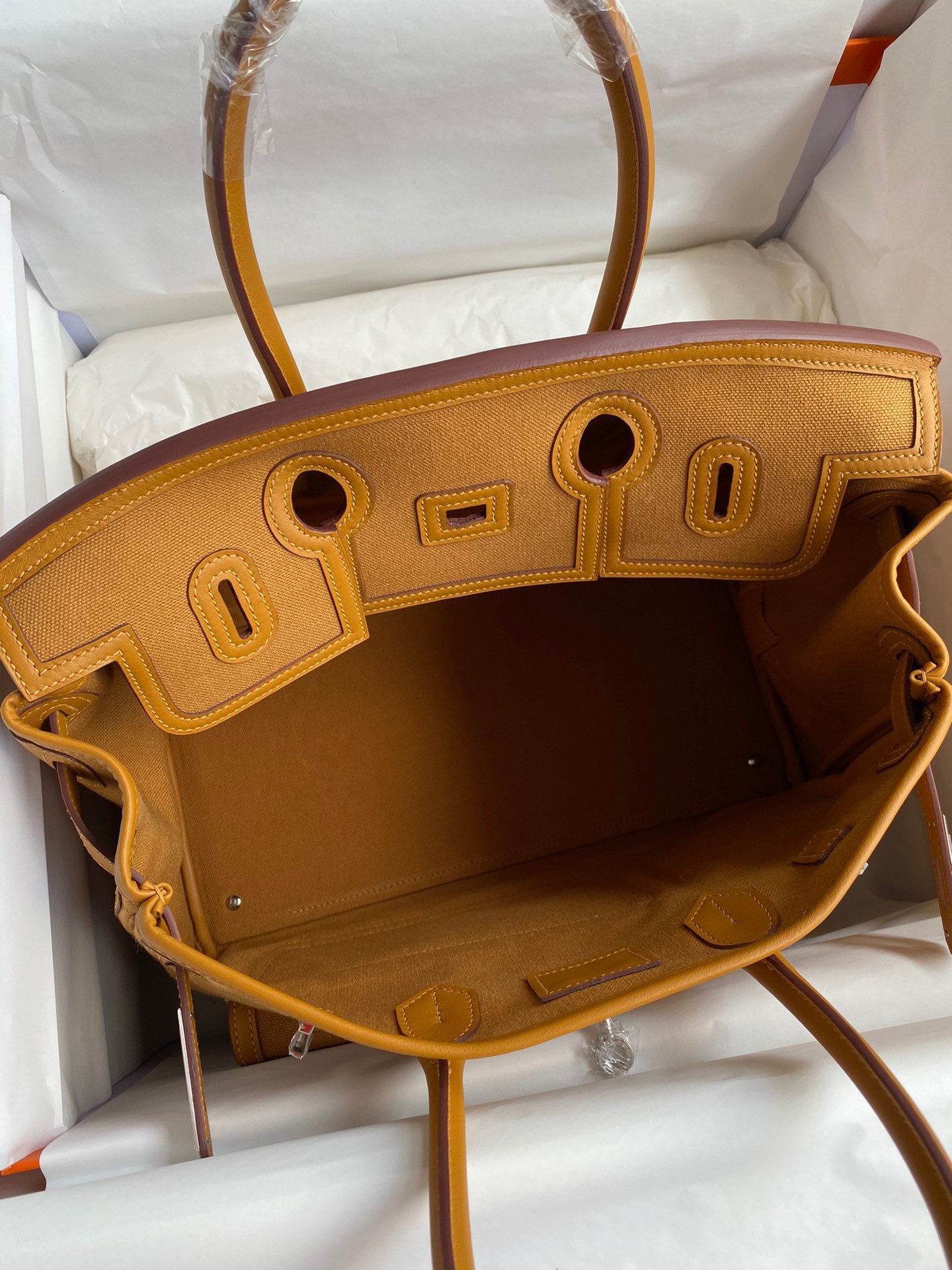 H**mes cargo birkin 35cm limited-edition bag in sesame canvas