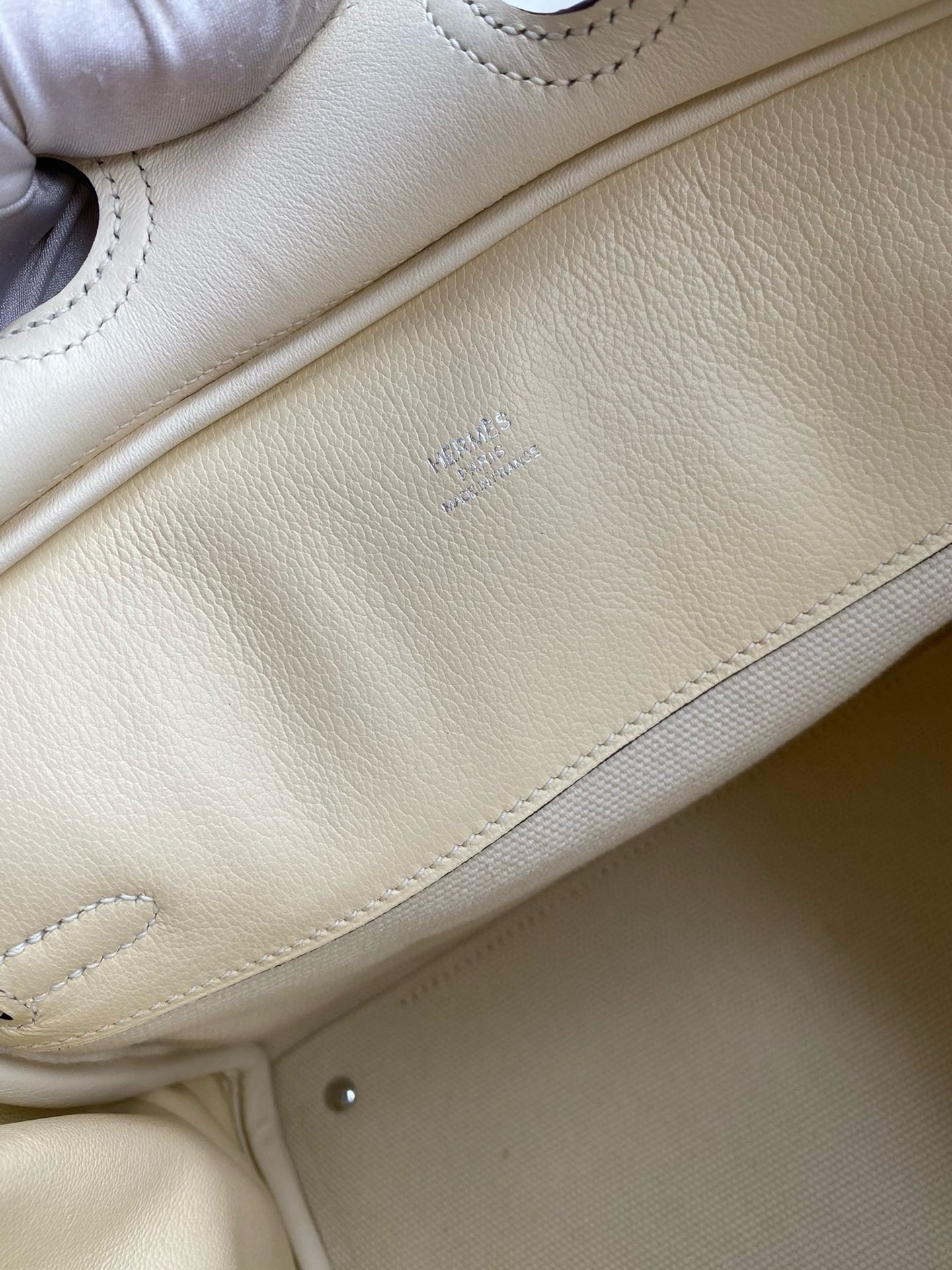 H**mes birkin cargo 25 bag in craie toile and swift leather