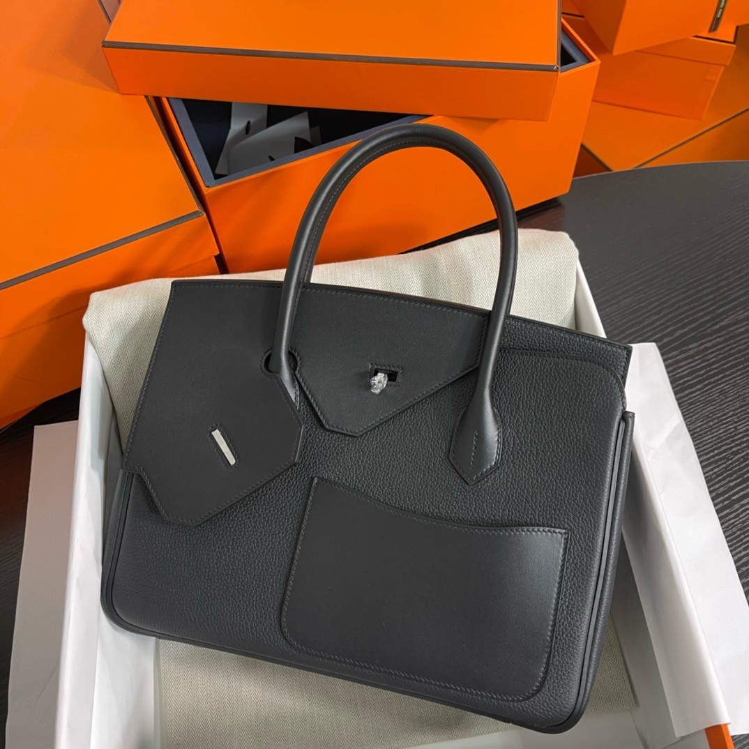 H**mes birkin 30 en desordre bag in gold swift and clemence leather
