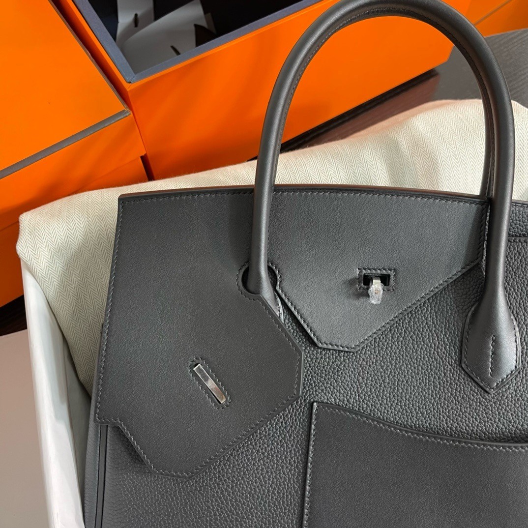 H**mes birkin 30 en desordre bag in gold swift and clemence leather