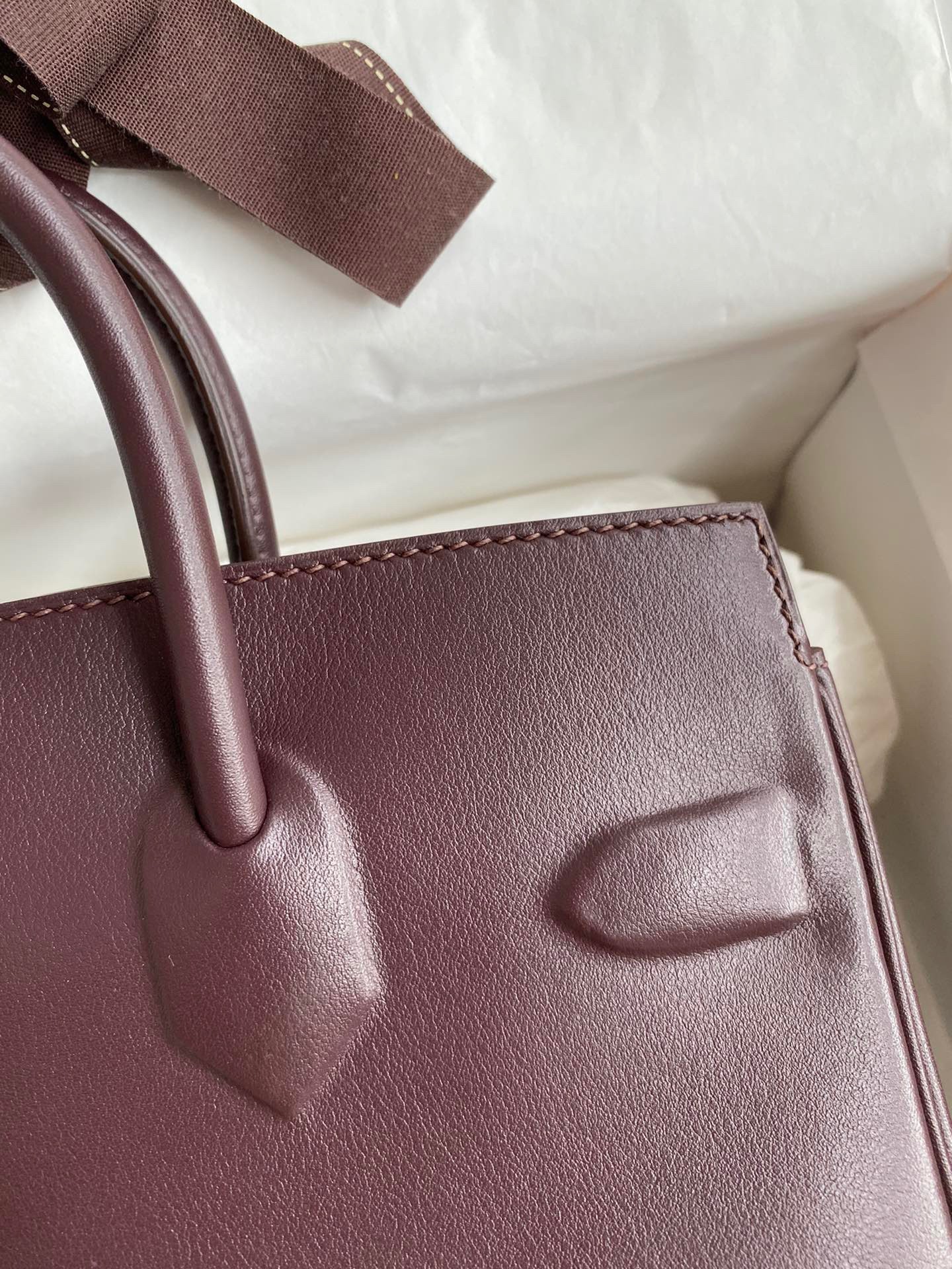 H**mes shadow birkin 25 limited edition bag in chocolat swift calfskin