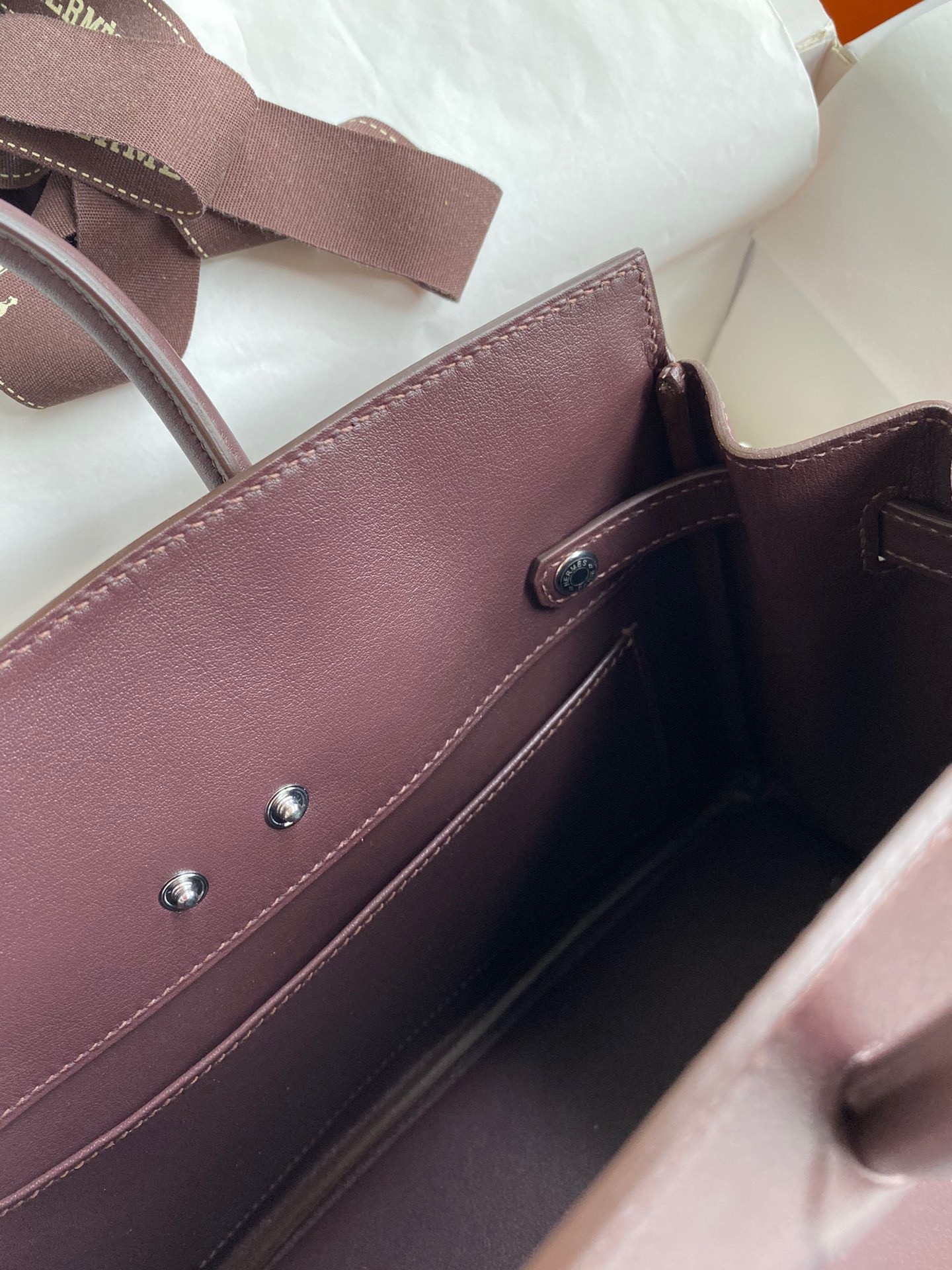 H**mes shadow birkin 25 limited edition bag in chocolat swift calfskin