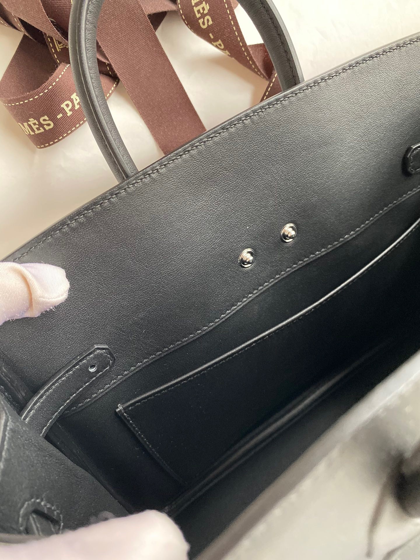 H**mes shadow birkin 25 limited edition bag in black swift calfskin