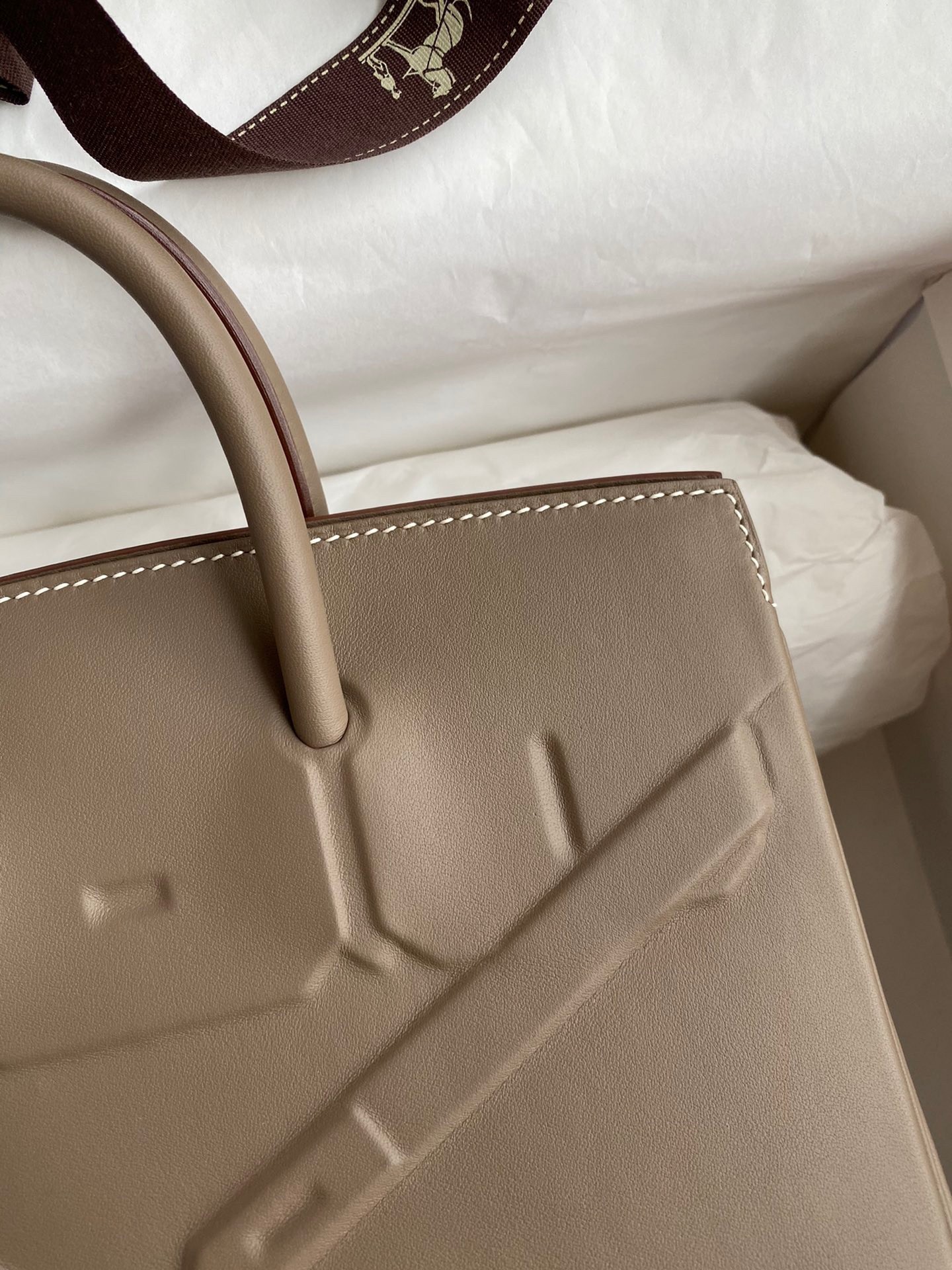 H**mes shadow birkin 25 limited edition bag in taupe swift calfskin