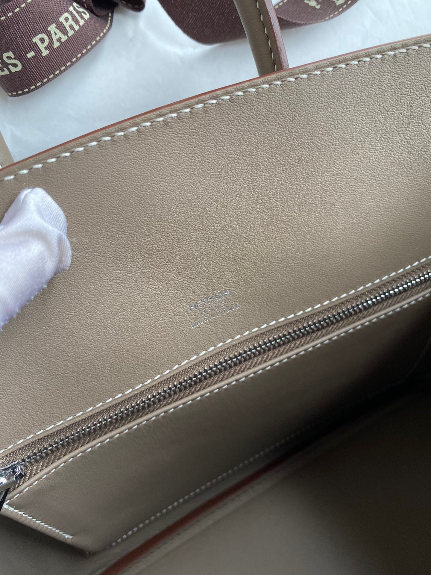 H**mes shadow birkin 25 limited edition bag in taupe swift calfskin