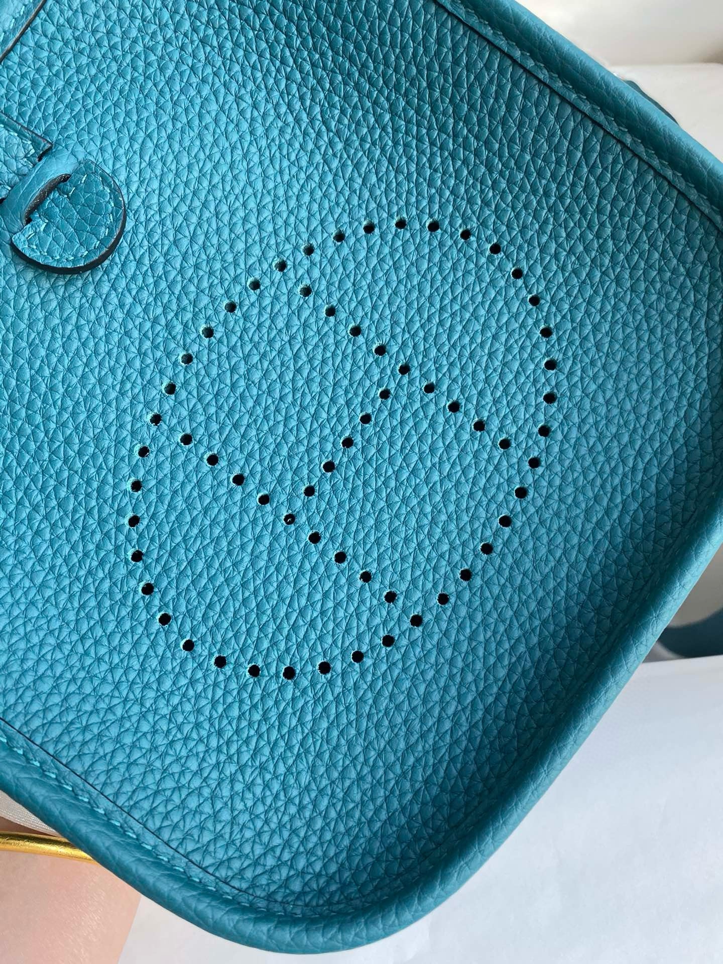 H**mes evelyne mini handmade bag in colvert clemence leather