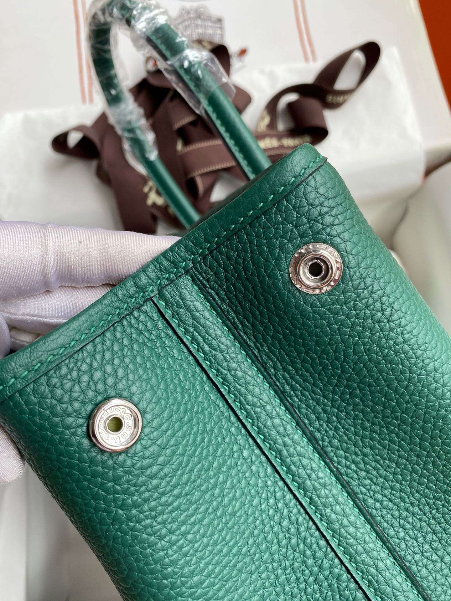 H**mes touch birkin 30 bag in yellow clemence and shiny niloticus crocodile skin