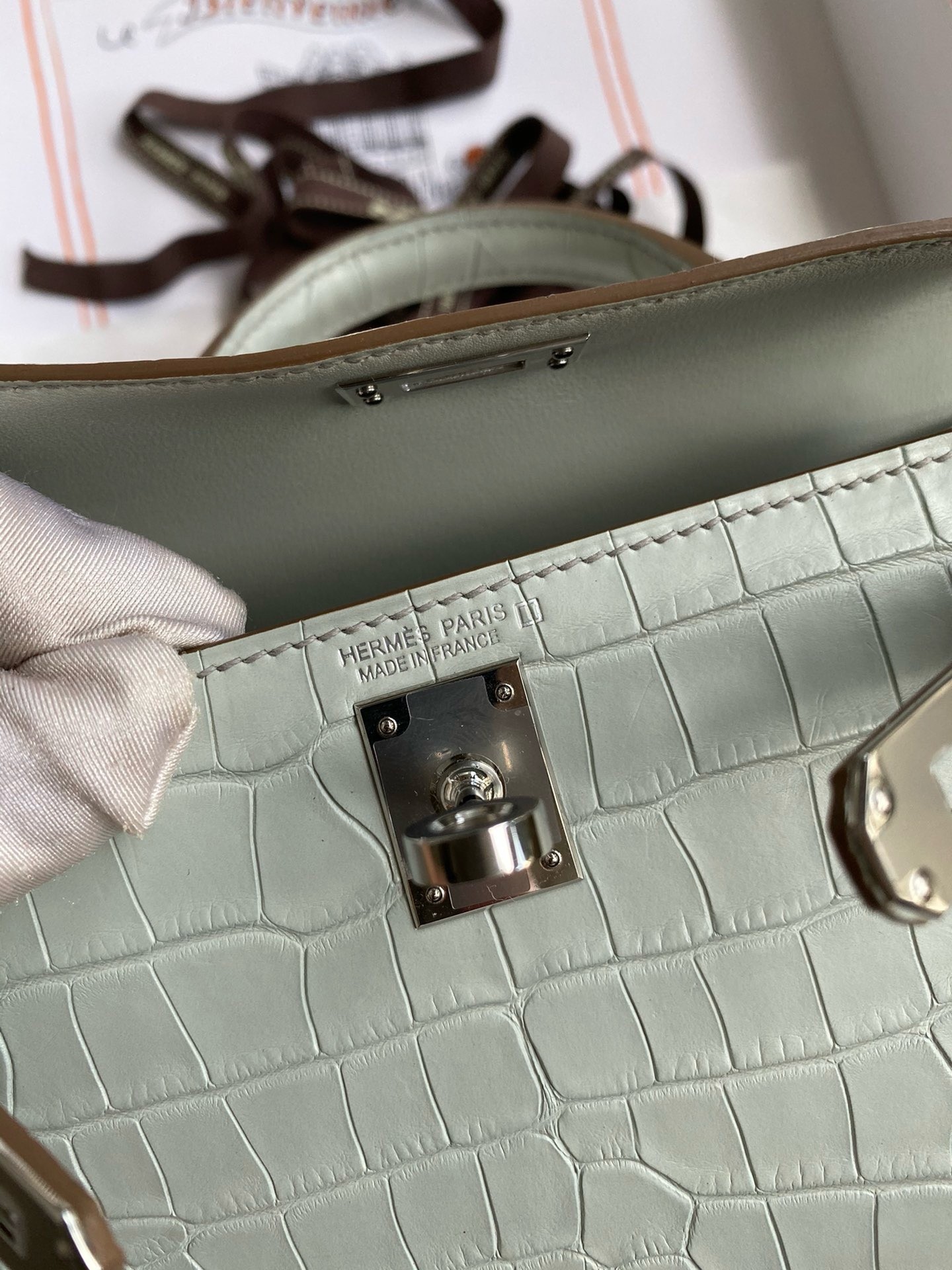 H**mes birkin 30 en desordre bag in black swift and clemence leather
