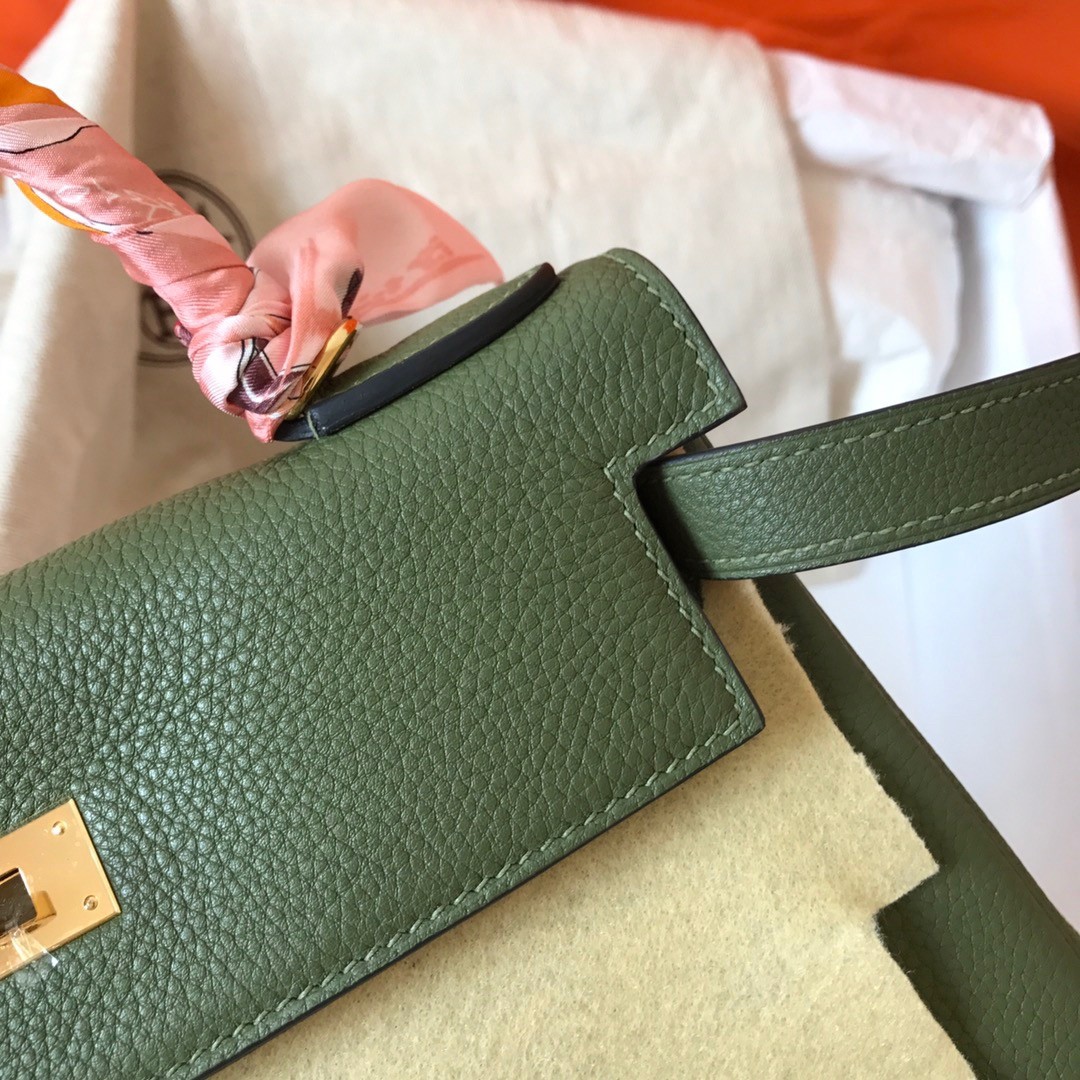 H**mes kelly retourne 28 handmade bag in canopee clemence leather