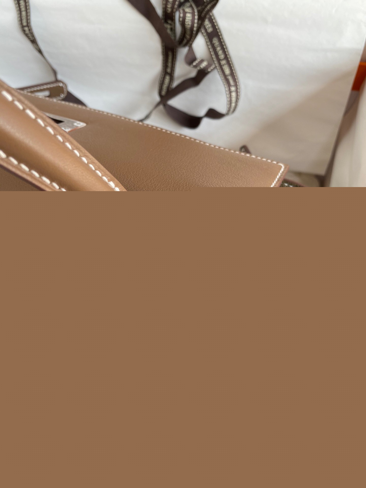 H**mes kelly lakis 32 handmade bag in taupe swift calfskin