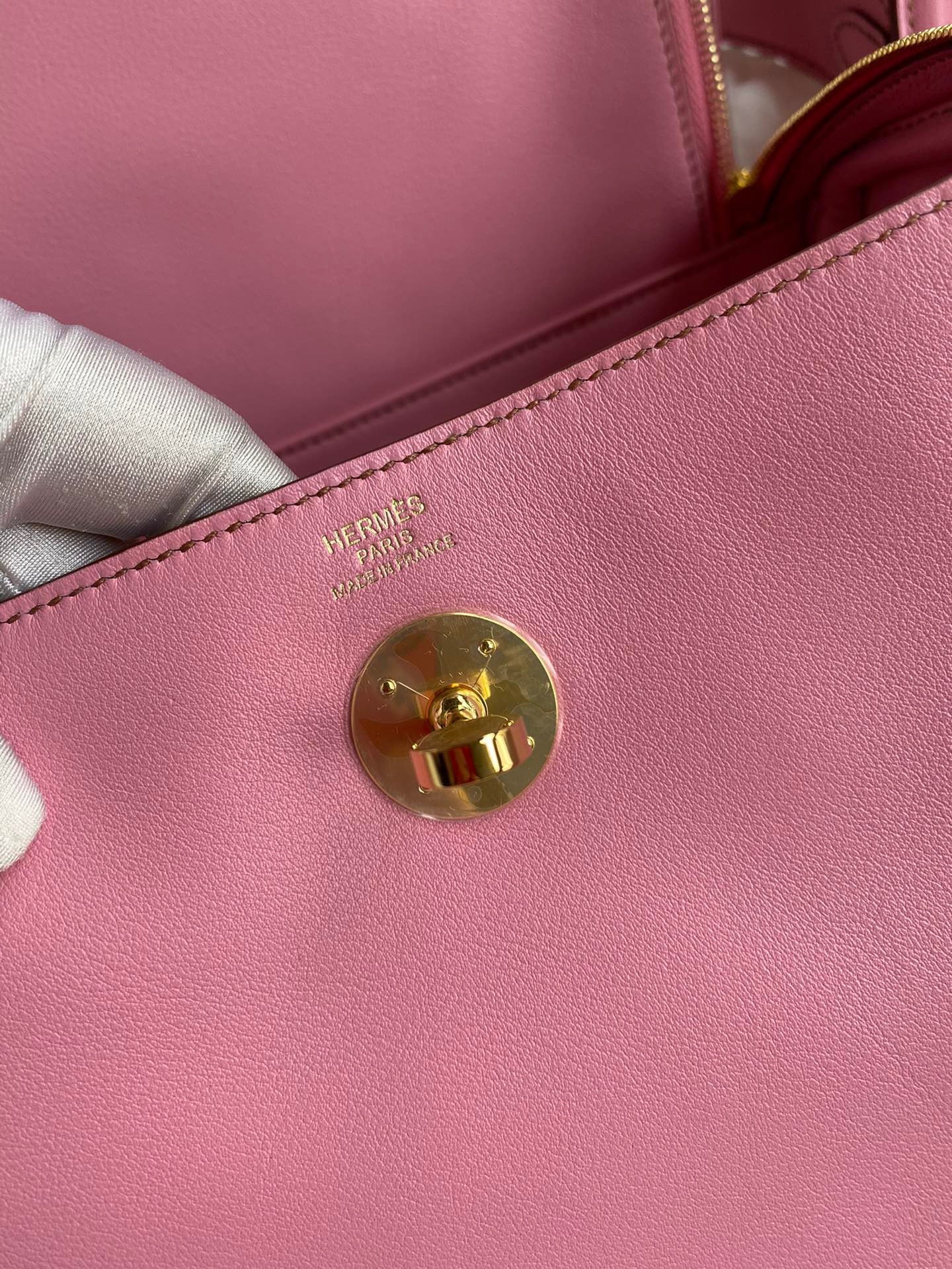 H**mes lindy 26 handmade bag in rose confetti swift calfskin