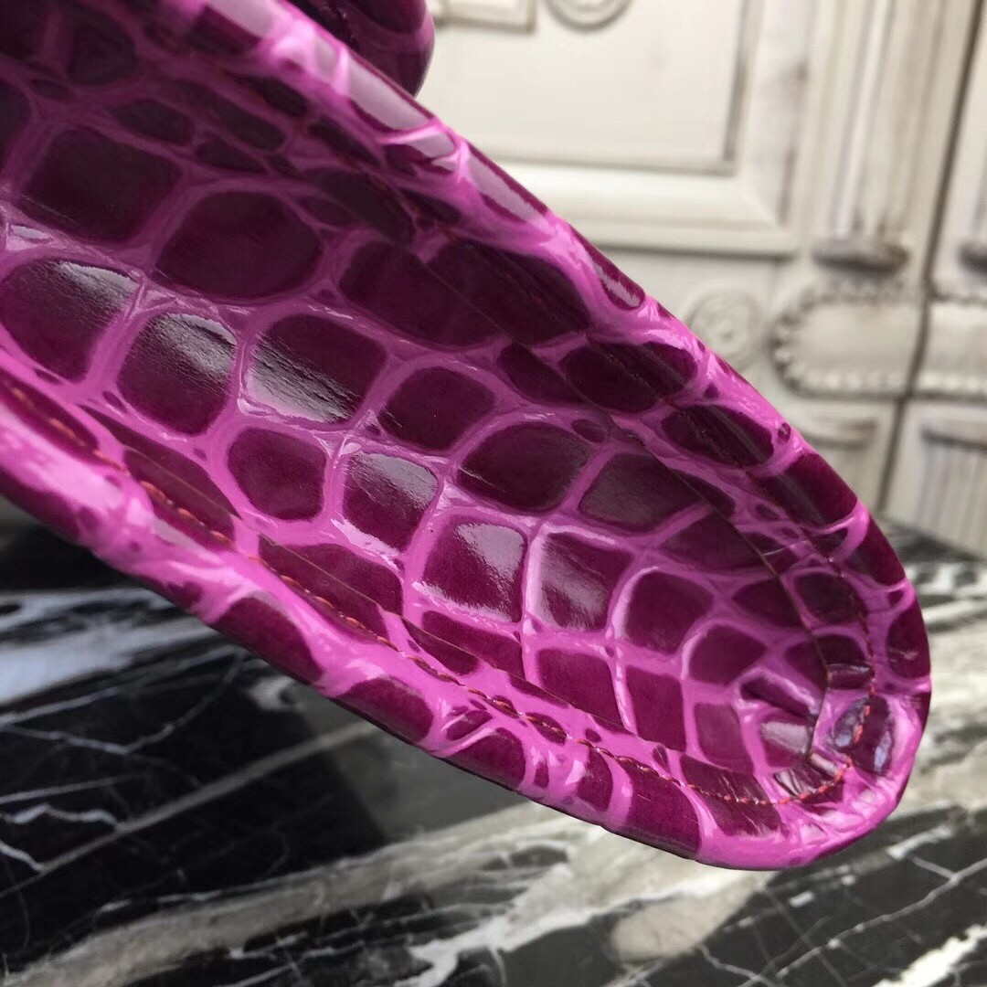 H**mes jige elan 29 clutch in fuchsia crocodile leather