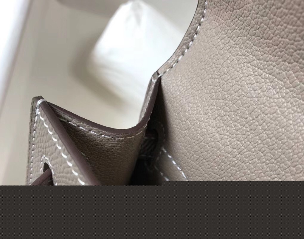 H**mes kelly mini ii bag in gris asphalt epsom leather