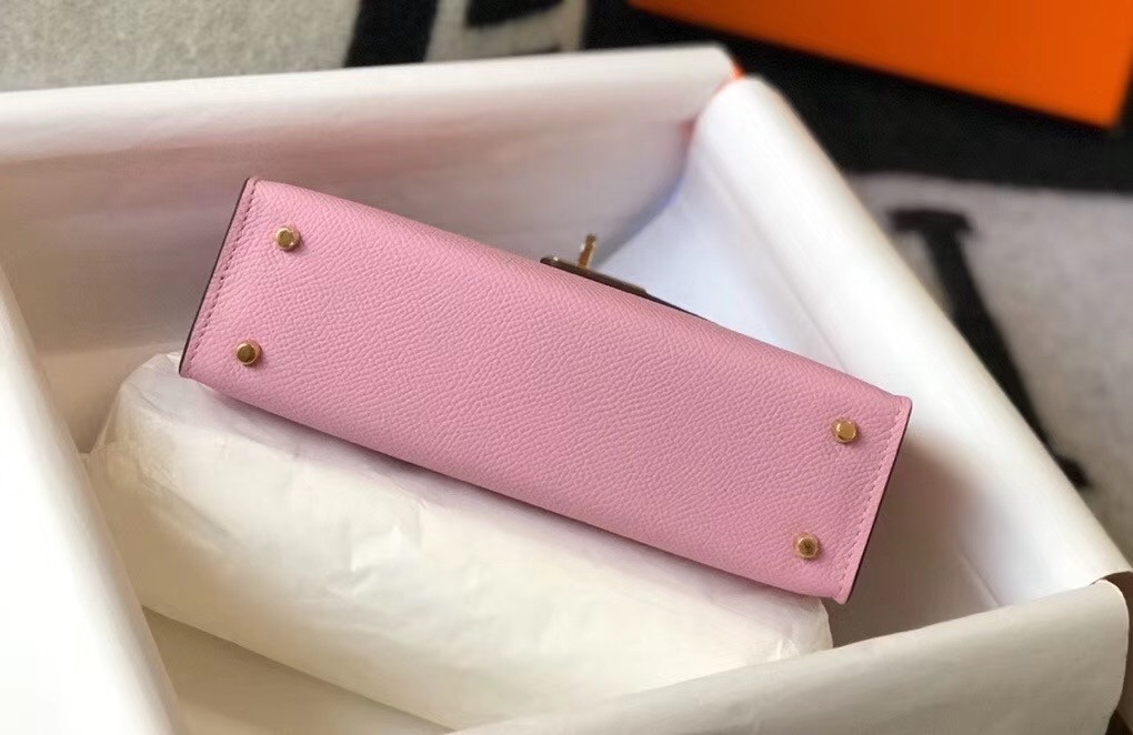 H**mes kelly mini ii bag in mauve sylvestre epsom leather