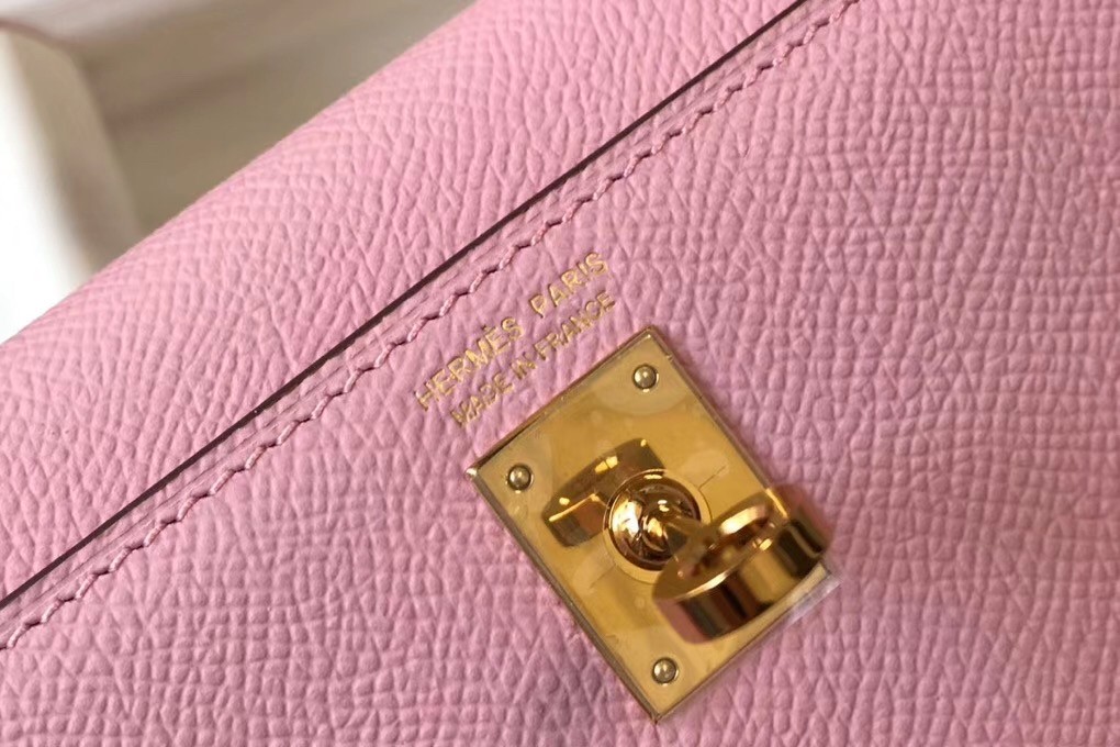 H**mes kelly mini ii bag in mauve sylvestre epsom leather