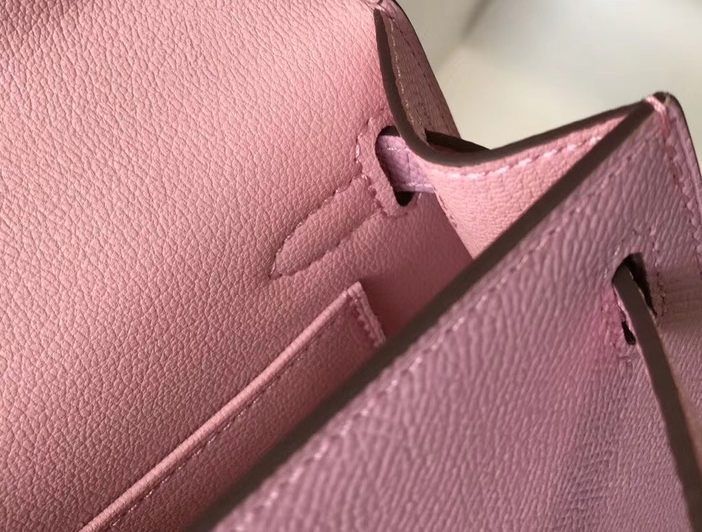 H**mes kelly mini ii bag in mauve sylvestre epsom leather