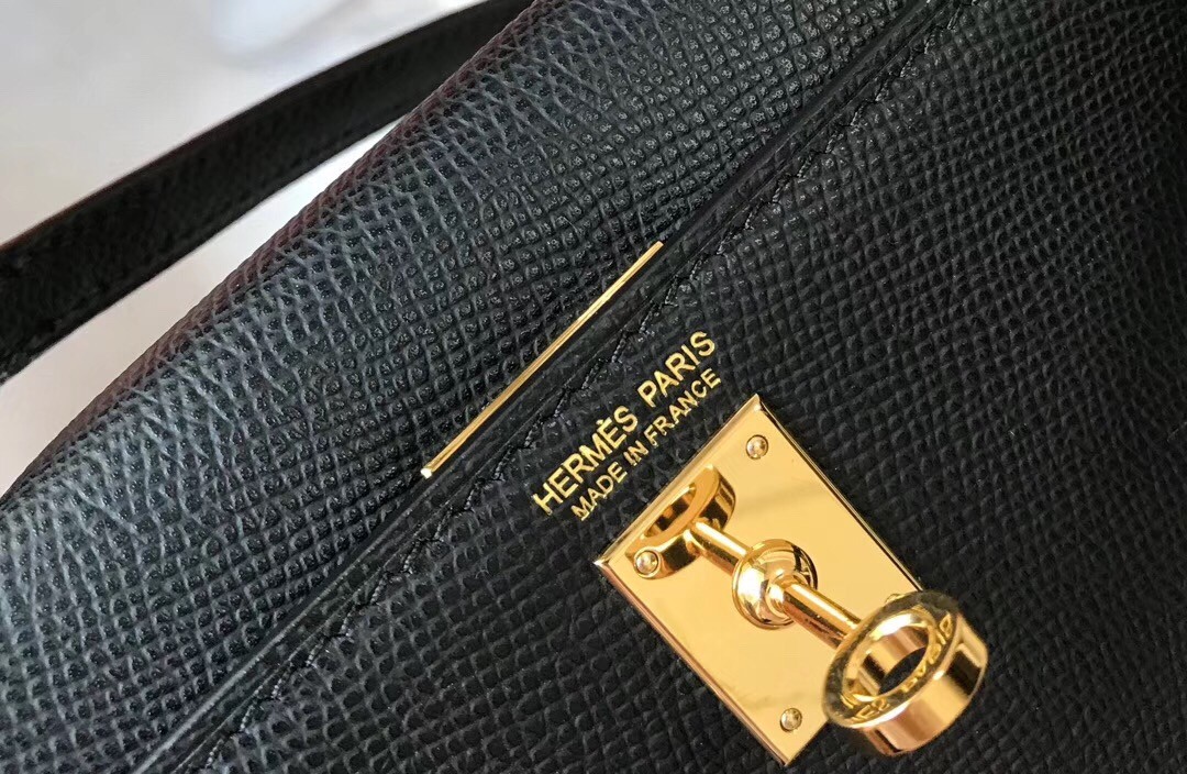 H**mes kelly mini ii bag in black epsom leather