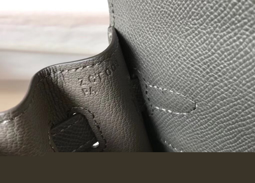 H**mes kelly 25cm sellier bag in ardoise epsom leather