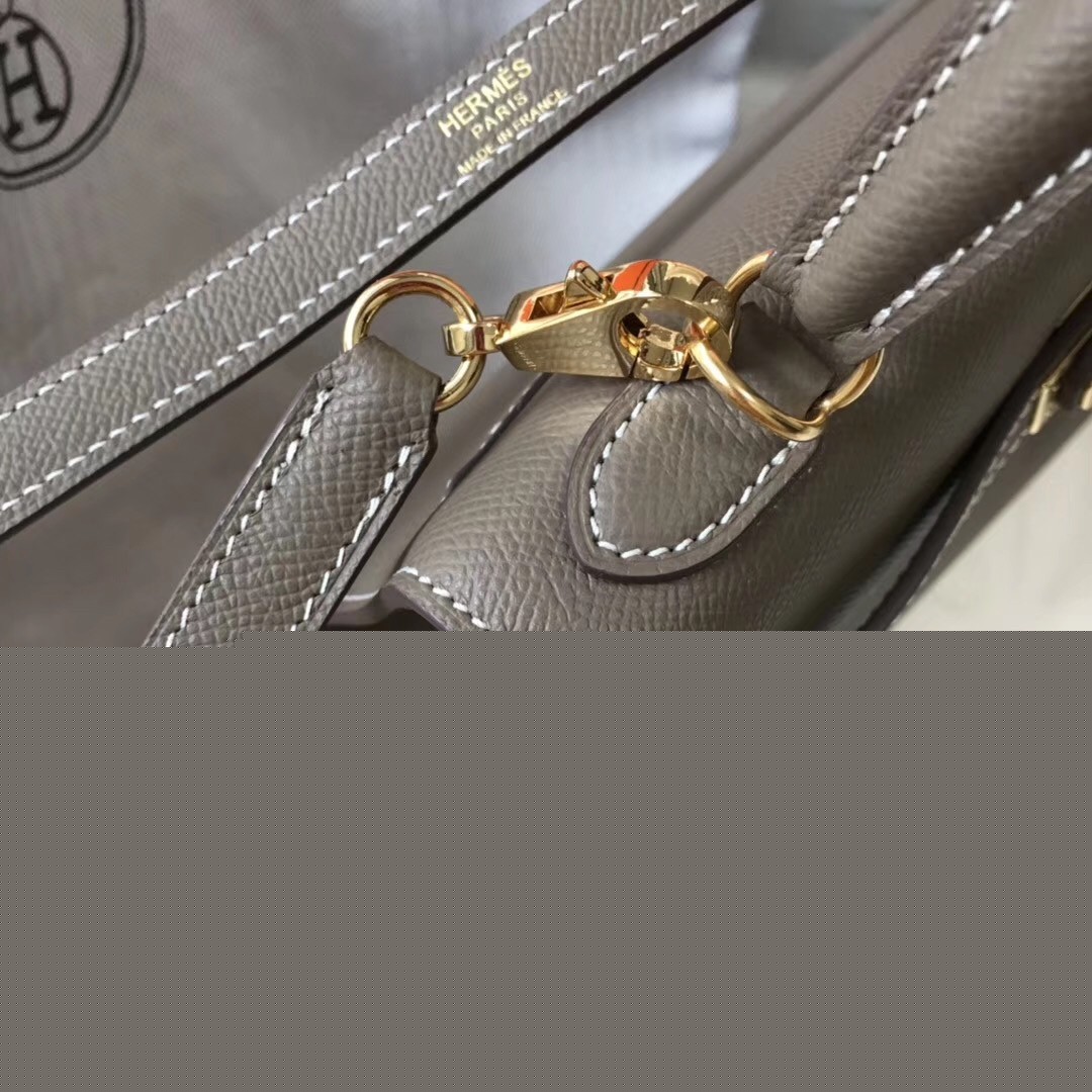 H**mes kelly 25cm sellier bag in taupe epsom leather