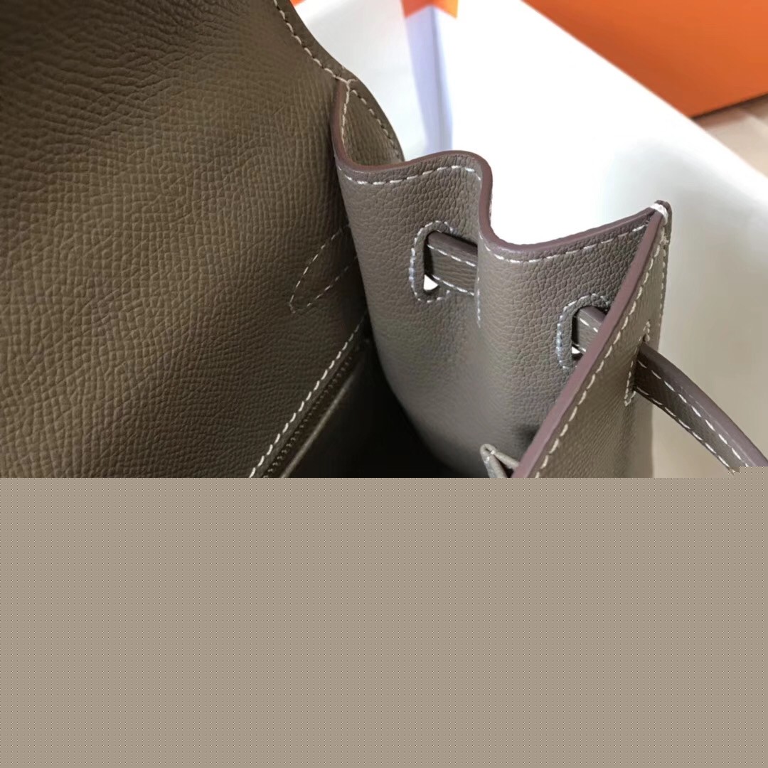 H**mes kelly 25cm sellier bag in taupe epsom leather