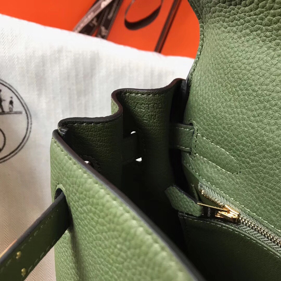 H**mes kelly 28cm retourne bag in canopee clemence leather