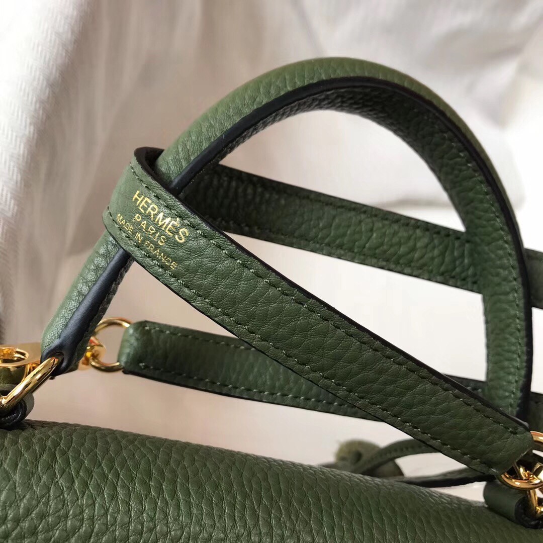 H**mes kelly 28cm retourne bag in canopee clemence leather