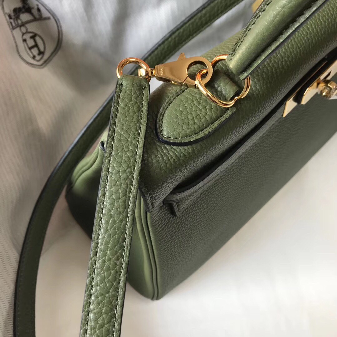 H**mes kelly 32cm retourne bag in canopee clemence leather