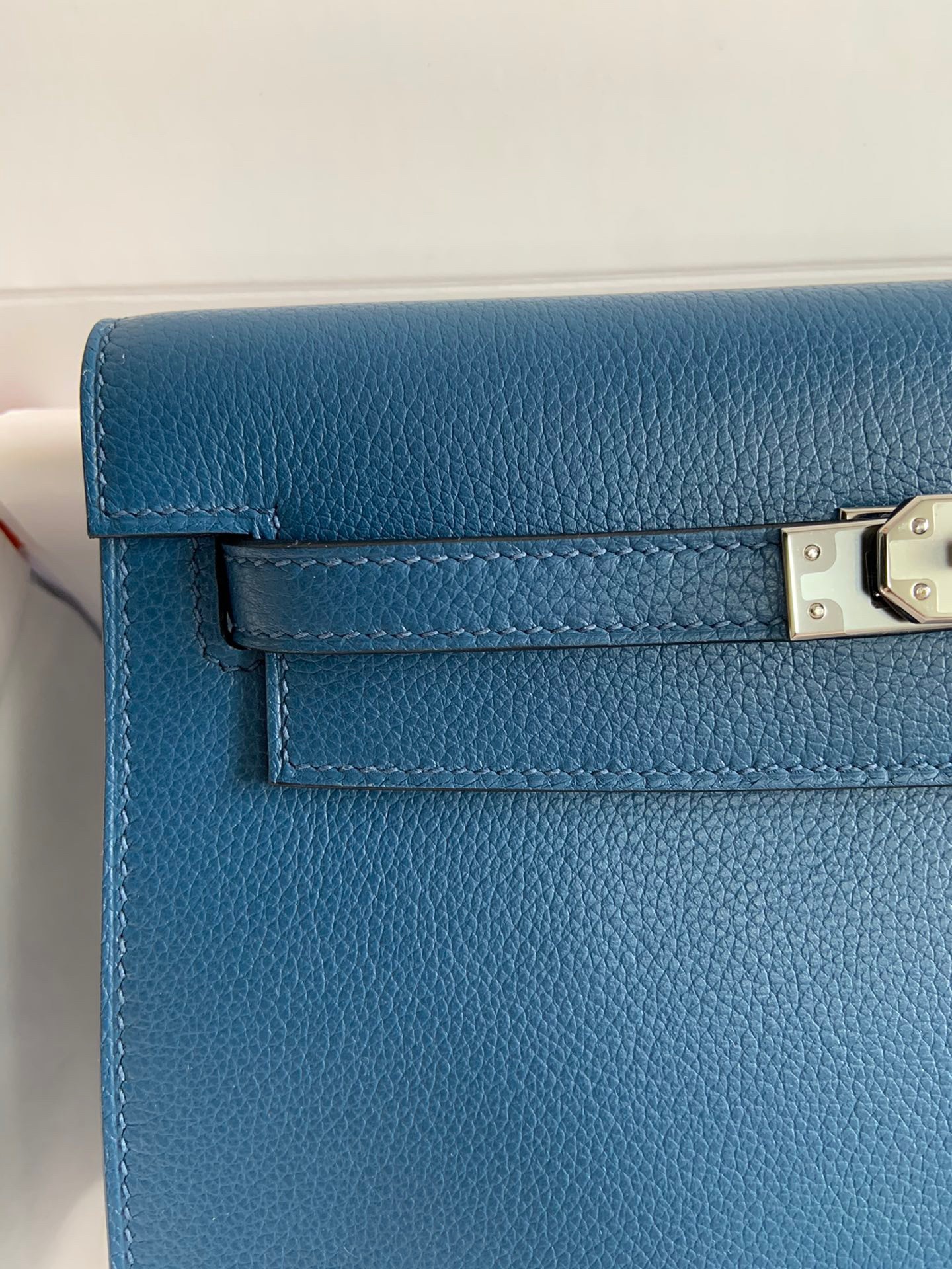H**mes kelly danse ii handmade bag in deep blue evercolor calfskin